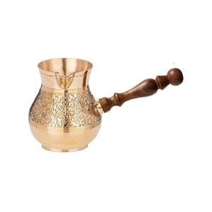 Handmade Hammered Copper Turkish <b>Coffee</b> Pot Cezve Ibrik with Brass Handle Traditional 1mm Thick Tin Lined Stovetop Arabic Greek - Product Image 4