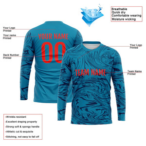 T-shirts personnalisés de haute qualité à manches longues Sublimation Vêtements personnalisés Commandes en gros Vente en gros en ligne - Product Image 1