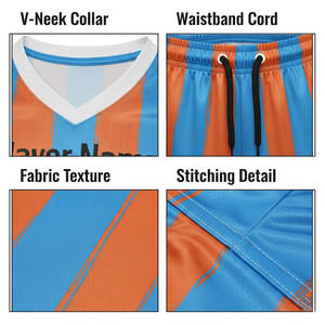 Conjuntos de Uniformes de Fútbol con Impresión por Transferencia de Calor, 100% Poliéster Transpirable, Manga Corta, Ropa de Fútbol de Invierno, Venta al Por Mayor - Product Image 5