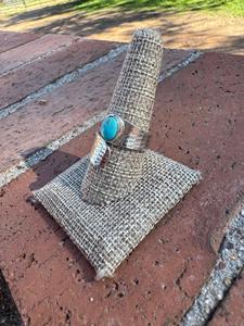 Paige Wallace Turquoise Adjustable <b>Ring</b> Sterling <b>Silver</b> Handmade Southwestern Boho <b>Statement</b> Jewelry Artisan Gift for Her - Product Image 5