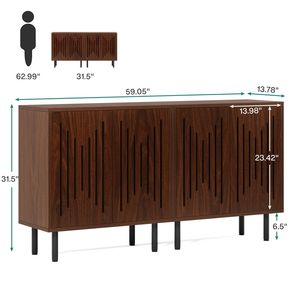 Buffet de grande capacité pour couverts et vaisselle, solution de rangement pour salon, avec un design élégant - Product Image 5