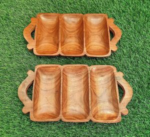 Bandeja de Madera para Servir Aperitivos y Frutos Secos para el Hogar y la Cocina, Disponible para Uso en el Hogar y en Hoteles - Product Image 1