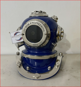 Casco de Buceo Azul Marino, Modelo Mark V de la Marina de los Estados Unidos, Mini Casco de Buceo para Buceadores - Product Image 1