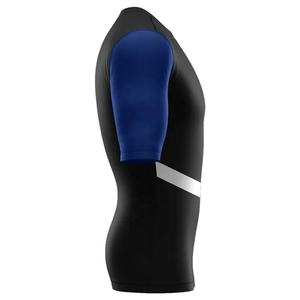 Camiseta Deportiva de Manga Corta para Hombre, Negra y Azul, con Estampado de Águila, de Secado Rápido, de Poliéster, para Natación - Product Image 4
