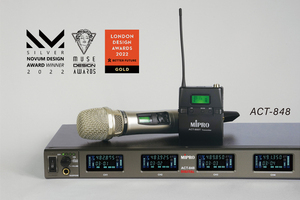 MIPRO ACT-800 Series Professional UHF Digital <b>Wireless</b> System with 4 Handheld Microphones | 72MHz Wideband | Ultra-Low Latency | - Product Image 3
