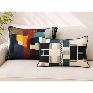 100% Linen Printed Cushion Cover | Luxury Decorative Throw <b>Pillow</b> Cover for <b>Sofa</b>, Bed & Living Room - Product Image 3