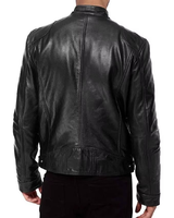 Veste en cuir d'hiver pour homme, 100% cuir de vache véritable, écologique, OEM personnalisé avec logo frontal, coupe-vent et respirant