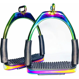 Suministros Veterinarios para Equitación: Par de Estribos Tecnológicos para Caballo, Modelo Venecia, Inclinados, Antideslizantes, con Protección para el Tobillo, Equipo de Seguridad Ecuestre - Product Image 6