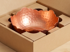Bol à mélanger en cuivre martelé, design attrayant, design moderne, parfait pour mélanger et servir des fruits - Product Image 6