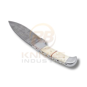 Custom Handmade Damascus Hunting <b>Knife</b> with <b>Bone</b> <b>Handle</b> Fixed Blade Skinning <b>Knife</b> Bushcraft Camping Survival Outdoor <b>Knife</b> - Product Image 2