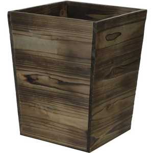 Poubelle en bambou Skies Trader Square, poubelle conique en bois naturel, poubelle de bureau, poubelle de chambre, poubelle de rangement intérieure, seau à déchets - Product Image 2