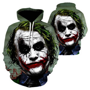 Vente en gros de sweats à capuche Joker de haute qualité avec impression numérique 3D, sweats à capuche en molleton pour hommes, design personnalisé, streetwear - Product Image 3
