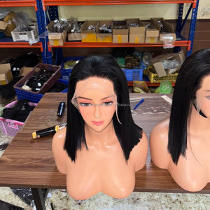 Perruques en cheveux humains vierges vietnamiens les plus vendues, lisses et droites, avec dentelle frontale, densité 200%, haute qualité - Product Image 2