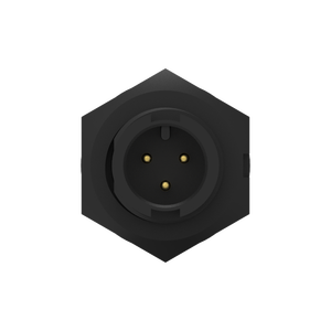 ขั้วต่อกันน้ำแบบ IP67 ชนิดบัดกรี ตัวล็อคด้านหน้า ตัวเรือนไนลอน หน้าสัมผัสทองเหลือง 3 ขา - Product Image 4