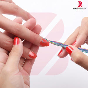 2 pièces, pousse-cuticules et coupe-cuticules multicolores avec étui de rangement, pousse-cuticules professionnel, dissolvant de vernis à ongles - Product Image 5