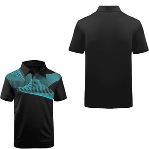 T-shirts de sport en polyester à manches courtes pour hommes, t-shirts de tennis respirants à séchage rapide, t-shirts de badminton - Product Image 1