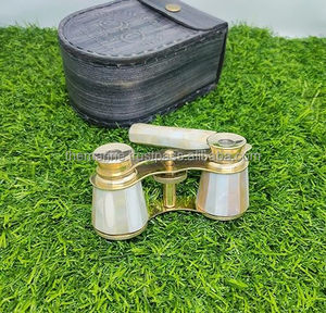 Binocular náutico de latón Vintage de 3,5 pulgadas con estuche de cuero grabado para regalo - Product Image 2