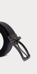 Ceintures habillées pour hommes, dernières tendances, élégantes, en cuir véritable de haute qualité avec logo personnalisé, prix de gros OEM, boucle en alliage. - Product Image 6