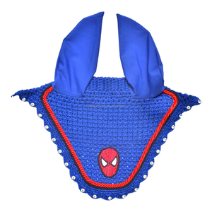 COSTA SPORTS SUPERHERO SPIDERMAN SADDLE PAD with Matching Rhinestone Ear <b>bonnet</b> red outline All-Purpose Horse Saddle pad - Product Image 5