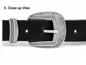 Ceinture en cuir décontractée de marque - Boucle carrée de 35 mm, fabriquée à la main, durable, collection de créateurs en gros, Divine International - Product Image 5