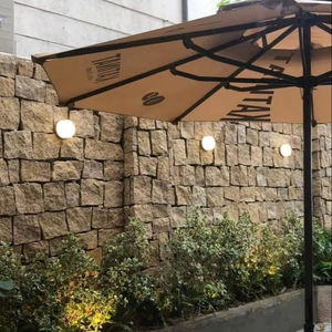 Panneaux muraux en pierre de granit jaune naturel, imperméables, revêtement de façade extérieur, placage de pierre gaufrée pour salon - Product Image 1