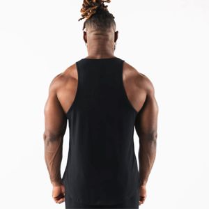 Débardeur d'entraînement uni en V pour homme, débardeur de sport ample pour homme, débardeur de musculation personnalisé pour homme - Product Image 5