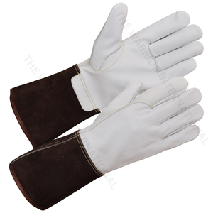 Guantes de Soldadura Industriales de Cuero de Vaca y Cabra con Forro Polar de Cobertura Total y Protección Reforzada en la Palma - Product Image 5