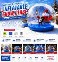 Boule à neige gonflable géante de Noël Photomaton toile de fond Photo fond bulle Air dôme boule à neige maison à bulles avec saut