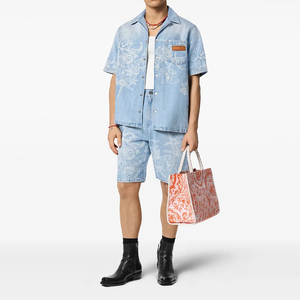 Shorts de Mezclilla para Hombre, Corte Ajustado, Estilo Casual de Verano, Cómodos, de Algodón - Product Image 2