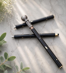 Canne de marche en bois de luxe avec poignée florale en métal, élégante canne de gentleman, canne décorative artisanale vintage - Product Image 1