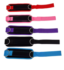 1 unidad de soporte ajustable con anillo en D para tobillo y muñeca, con correa acolchada, para entrenamientos de gimnasio, ejercicios de kickback en máquina de cable para piernas y glúteos - Product Image 4