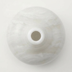 Vase en Onyx Blanc Naturel Classique, Forme Bulbeuse, Fait Main, Corps Rond, Col Court, Vase à Fleurs en Pierre, Plusieurs Couleurs, Vente en Gros, Personnalisable - Product Image 2