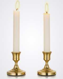 Classic Gold Metal Candle Holder Set Elegant Taper Candlestick <b>Decorative</b> Home <b>Decor</b> <b>Table</b> Centerpiece Luxury Style - Product Image 1