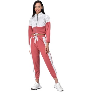 Women's Fashion Zipper Tracksuit Soft Stretch Workout Set with Jacket and Pants for Yoga Gym Daily Comfort - Product Image 1