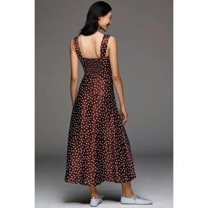 Nuevo Vestido Floral de Verano Personalizado, Sin Espalda, Sin Mangas, con Abertura, Corte A, Midi, Ajustado, Informal, de Algodón para Mujer - Product Image 3