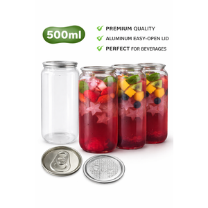 ขวด PET ขนาด 500 มล. สำหรับบรรจุภัณฑ์เครื่องดื่มแบบใส ทรงกระบอก สำหรับบรรจุชา นม กาแฟ น้ำผลไม้ - โรงงาน OEM เวียดนาม - Product Image 6
