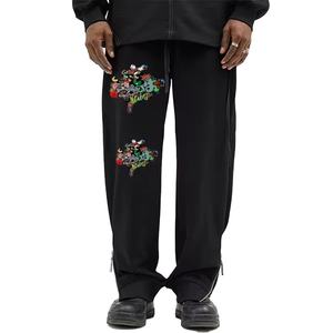 Nouveauté Logo personnalisé pantalon de jogging évasé Flecce avec fermeture éclair latérale sur le bas du pantalon de jogging en polaire - Product Image 1