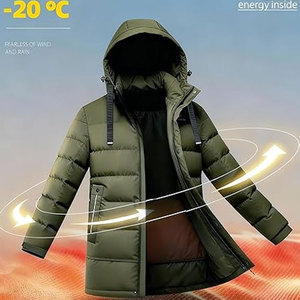 <b>Men</b>’s Winter Coat <b>Long</b> Puffer <b>Jacket</b> Warm Hooded Quilted Parka Outerwear Insulated Cold Weather <b>Jacket</b> - Product Image 3