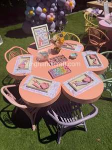 Chaises pour enfants en rotin naturel faites à la main, location pour événements, fêtes, mariages, décorations d'anniversaire, vente en gros de meubles pour événements - Product Image 2