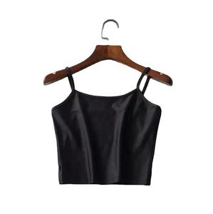 Haute qualité nouvelle mode femmes côtelé débardeur haut court sans manches OEM respirant vêtements actifs séchage rapide extensible capable personnalisé - Product Image 2