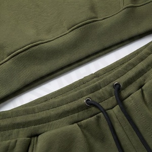 Sweat-shirt à capuche color block pour homme, manches longues, décontracté, avec cordon de serrage, pull à capuche, vert olive, gris, design patchwork, vêtements d'automne - Product Image 6