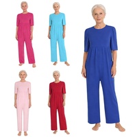 Combinaison adaptative pour femmes âgées ayant des besoins spéciaux, pantalon long anti-déchirure pour les patients atteints de la maladie d'Alzheimer et de la démence, à porter au quotidien
