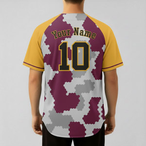Maillot de baseball à manches courtes rayé respirant avec logo brodé personnalisé et numéros, chemises de baseball pour hommes, tailles adultes - Product Image 2