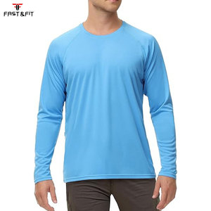 Slim Fit Breathable <b>Compression</b> MMA Rash Guard Quick Dry Polyester/Nylon Long Sleeve Gym <b>Shirt</b> for <b>Men</b> - Product Image 1