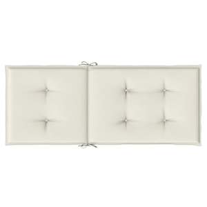 4pcs coussins de chaise à dossier haut en tissu mélangé crème 47.2 "x 19.7" x 1.6 "oreillers et coussins d'extérieur - Product Image 6