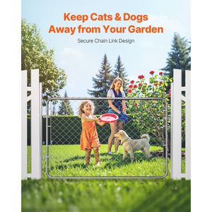 Panel de Cerca de Alambre Ajustable de 72 x 48 Pulgadas, Puerta de Jardín con Abertura para Cercas de 2.2-6 pies (Ancho) x 6 pies (Alto) - Product Image 5