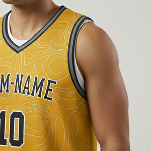 Ensembles d'uniformes de basketball personnalisés pour adultes, en polyester, réversibles, respirants, grandes tailles, service OEM - Product Image 3