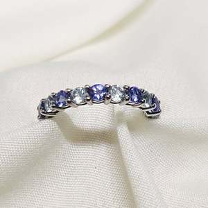 Natural Tanzanite Blue Topaz <b>Ring</b> Handmade Gemstone Jewelry For Women November December Birthstone Statement <b>Ring</b> - Product Image 5