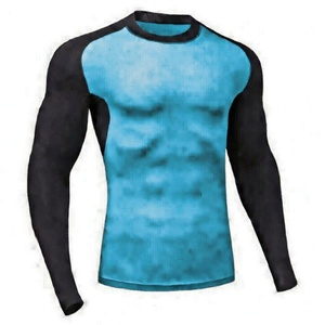 Maillot de compression athlétique respirant à séchage rapide pour homme, rashguard MMA, sous-vêtement de compression, personnalisation OEM, logo personnalisé, performance, manches longues - Product Image 1