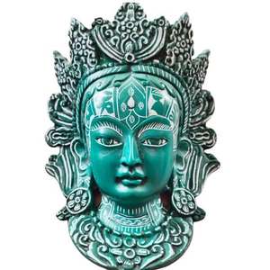 Máscara Tara, Artesanía de Resina Hecha a Mano, Decoración para el Hogar, Nepal, Budismo, Recuerdo Religioso - Product Image 4